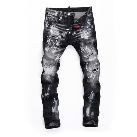 DSQUARED2 2025ss Ripped Black Jeans