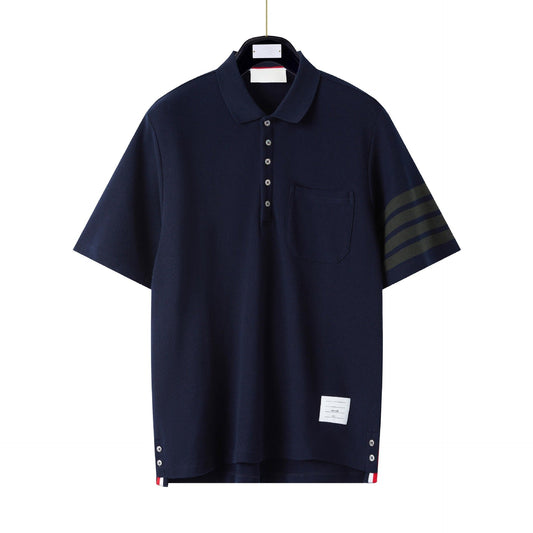 MR.TOM Pocket Stripes POLO Shirt