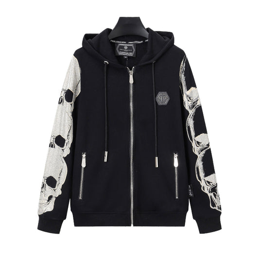 New-2025SS Sports Black Hoodie