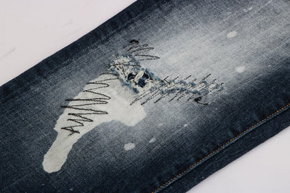 DSQUARED2 Blue Ripped Jeans